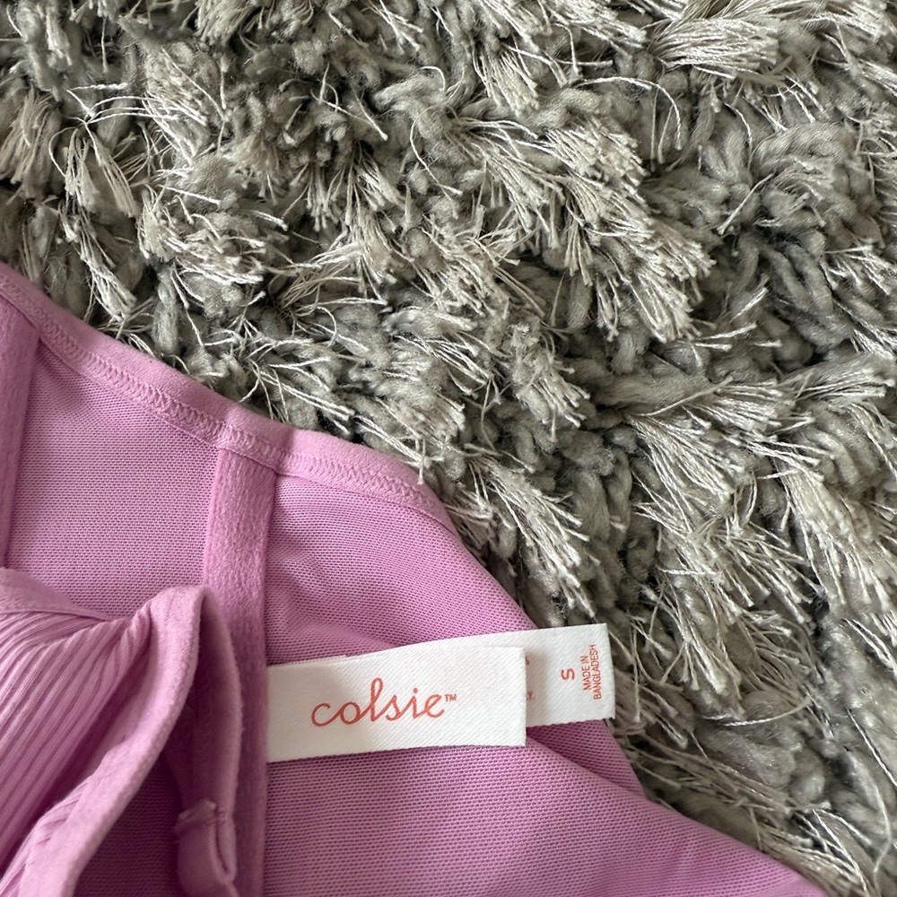 Colsie Pink Ribbed Corset - Picture 3 of 3